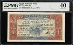 EGYPT. National Bank of Egypt. 1 Pound, 1924. P-18. PMG Extremely Fine 40.