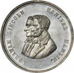1860 Abraham Lincoln. DeWitt-AL 1860-28. White metal. 34 mm. MS-62 PL (NGC).