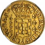 BRAZIL. 4000 Reis, 1699-(R). Rio de Janeiro Mint. Pedro II. NGC EF Details--Excessive Surface Hairli