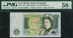 Bank of England, John Brangwyn Page (1970-1980), ｣1, ND (1978), serial number A01 004377, green and 