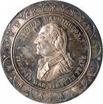 1799 (ca. 1863) Robinsons Washington Medal. Musante GW-569, Baker-77A. Silver. MS-63 (NGC).