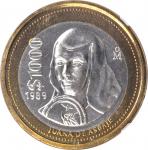 MEXICO. Bimetallic 1000 Pesos Pattern, 1989-Mo. Mexico City Mint. NGC MS-64.