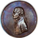 1801 (ca. 1861-1886) Thomas Jefferson Indian Peace Medal. Bronze. Second Size. Julian IP-3, Prucha-3