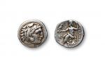 古希腊亚历山大大帝一德拉克马银币一枚，重：4.22g，XF  公元前4世纪