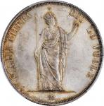 ITALY. Lombardy-Venetia. 5 Lire, 1848-M. Milan Mint. PCGS MS-64+ Gold Shield.