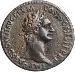 DOMITIAN, A.D. 81-96. AE Sestertius (25.62 gms), Rome Mint, A.D. 90-91. NEARLY EXTREMELY FINE.