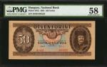 HUNGARY. National Bank. 50 Forint, 1951. P-167a. PMG Choice About Uncirculated 58.