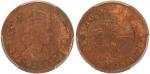 1979香港错体壹毫，胚饼错铸，用错材料红铜，PCGS MS62BN，前辈藏家之香港错体币