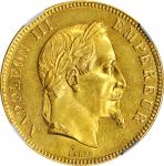 FRANCE. 100 Franc, 1866-BB. Strasbourg Mint. NGC MS-62+.
