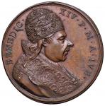 Vatican coins and medals. Benedetto XIV (1740-1758) Medaglia A. X 1750 Anno Santo - Opus: O. Hameran
