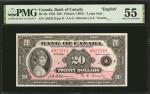CANADA. Bank of Canada. 20 Dollars, 1935. BC-9a. PMG About Uncirculated 55.