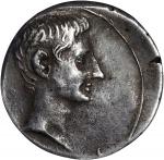 AUGUSTUS, 27 B.C.- A.D. 14. AR Denarius, Pergamum Mint, ca. 19-18 B.C. ANACS VF 30.