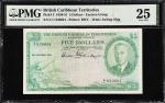 BRITISH CARIBBEAN TERRITORIES. British Caribbean Territories Eastern Group. 5 Dollars, 1950. P-3. PM