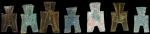 战国时期方足平首布。七枚。CHINA. Zhou Dynasty. Warring States Period. Septet of Square Foot Spade Money (7 Pieces