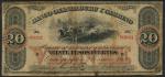 El Banco Oxandaburu y Garbino, Argentina, 20 Pesos Fuertes, Gualguaychu, 2 January 1869, red serial 