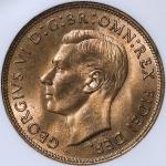 GREAT BRITAIN George VI ジョージ6世(1936~52) Penny 1951 NGC-MS65RD UNC~FDC