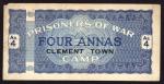 Prisoner of War Camp money, India, 4 annas, Clement Town, ND (1939-45), uniface, (Razack-Jhunjhunwal