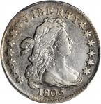 1805 Draped Bust Dime. JR-2. Rarity-1. 4 Berries. EF Details--Cleaning (PCGS).