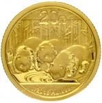 2013年熊猫纪念金币1/20盎司 完未流通