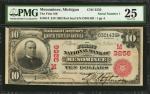 Menominee, Michigan. $10 1902 Red Seal. Fr. 613. The First NB. Charter #3256. PMG Very Fine 25.