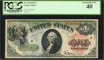 Fr. 18. 1869 $1 Legal Tender Note. PCGS Currency Extremely Fine 40.