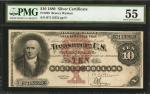 Fr. 289. 1880 $10 Silver Certificate. PMG About Uncirculated 55.