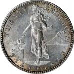 PHILIPPINES. 20 Centavos, 1909-S. San Francisco Mint. PCGS AU-58.