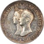 RUSSIA. Medalic Marriage Ruble, 1841-CNB HT. PCGS AU-58 Secure Holder.