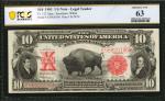 Fr. 122. 1901 $10 Legal Tender Note. PCGS Banknote Choice Uncirculated 63.