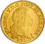 BRAZIL. 6400 Reis, 1750-R. Rio de Janeiro Mint. Joao V. PCGS Genuine--Environmental Damage, Unc Deta