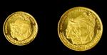 VENEZUELA. Duo of Gold Medals (2 Pieces), 1967. Both GEM MINT STATE.