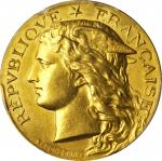 FRANCE. Sedan Cattle Breeding Award Gold Medal, 1886. PCGS SP-61 Gold Shield.