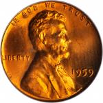1959 Lincoln Cent. PD Set. MS-66 RD (PCGS).