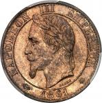 FRANCE - FRANCESecond Empire / Napoléon III (1852-1870). Cinq centimes tête laurée 1861, A, Paris.  