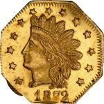 1872 Octagonal 50 Cents. BG-938. Rarity-6-. Indian Head. MS-64 PL (PCGS).