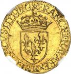 FRANCE / CAPÉTIENSHenri IV (1589-1610). Écu d’or au soleil, 1er type 1593, H, La Rochelle.