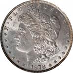 1878 Morgan Silver Dollar. 7/8 Tailfeathers. Weak. MS-63 (PCGS).