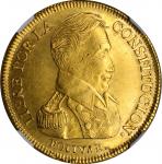 BOLIVIA. 8 Scudos, 1832-PTS JL. Potosí Mint. NGC UNC Details--Cleaned.