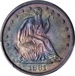 1881 Liberty Seated Half Dollar. Proof-67 (PCGS).