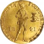 RUSSIA. Ducat, 1841. Saint Petersburg Mint. PCGS MS-62 Secure Holder.