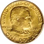 1922 Grant Memorial Gold Dollar. No Star. Unc Details--Cleaned (PCGS).