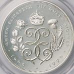 英国 (Great Britain) 皇太后生誕90周年 5ポンド銀貨 1990年 KM962a ／ 90th Birthday of Queen Mother 5 Pounds Silver Pro