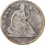 1878-S Liberty Seated Half Dollar. WB-1, the only known dies. Rarity-5. VG Details--Graffiti (PCGS).