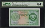 CYPRUS. Central Bank. 500 Mils, 1973-76. P-42b. PMG Choice Uncirculated 64 EPQ.