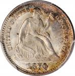 1870 Liberty Seated Half Dime. V-1. MS-67 (PCGS). CAC.