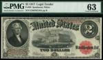 x United States, Legal Tender, $2, 1917, red serial number E26870210A, signature Speelman and White,