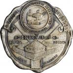 1920 Chicago, Illinois American Numismatic Association Convention Attendees Medal. Silvered Brass. E