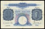 1942年马来亚50元，编号A/13 89126，GF品相，相当热门
