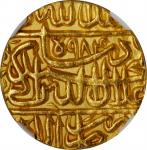 INDIA. Mughal Empire. Mohur, AH 984 (1576/7). Jalal al-Din Muhammad Akbar. NGC MS-63.