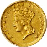 1856-D Gold Dollar. AU Details--Cleaned (PCGS).